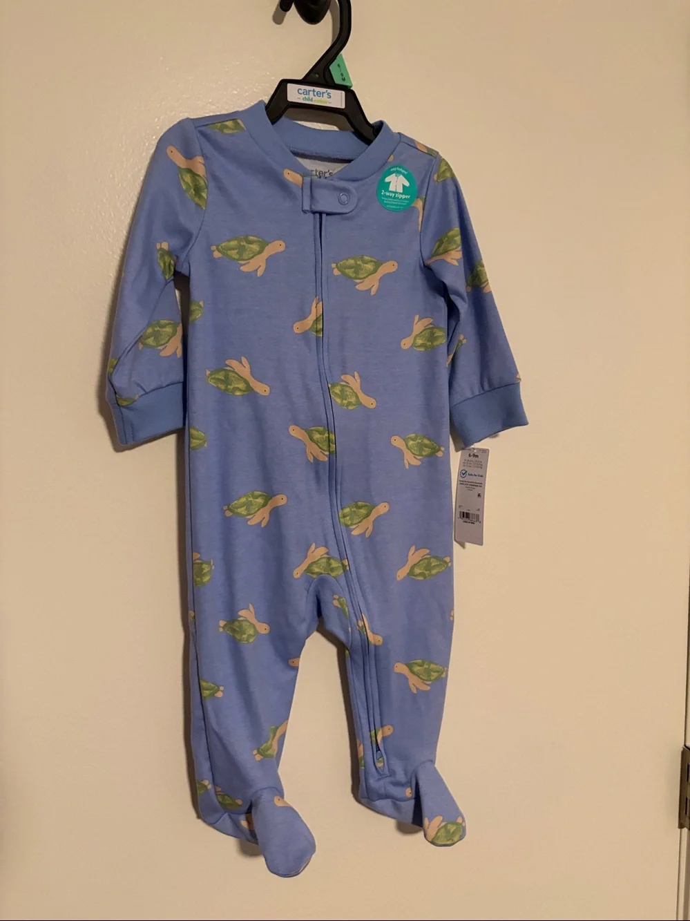 3 Carter's Turtle/Whale and Dino Print Sleep N' Play One Piece Sleepers!
